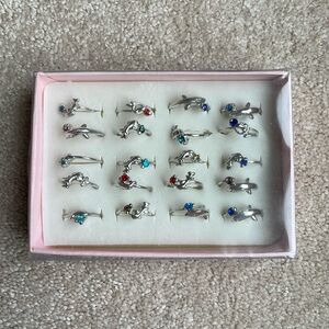 Y2k silver rings - box assortment